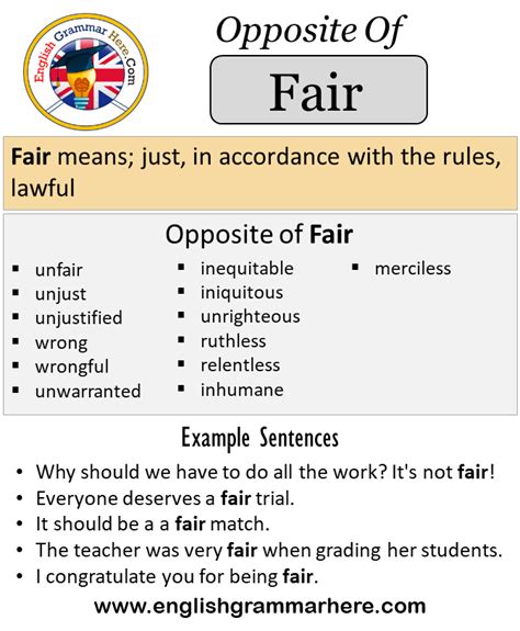 unfair adjective .